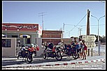 summer 1985_TUNISIA_94 km to Tozeur_here: Gabes, a Caf_meeting Italian BMW motorcyclists ... some nice and funny days together ... 