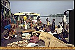 1988_ZAIRE_upstream the KONGO-ZAIRE-river_in 6 days from LISALA to KISANGANI, former STANLEYVILLE_very adventurous_my motorcycle is on this pontoon_Jochen A. Hbener