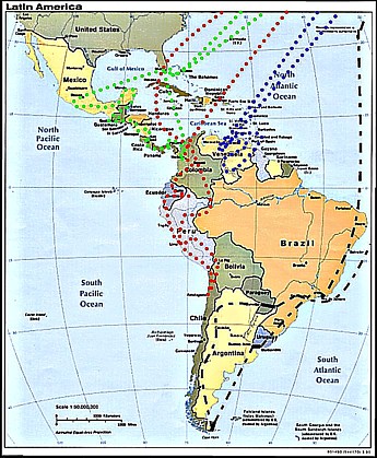 - map overview - LATIN AMERICA journeys with a backpack_Jochen A. Hbener