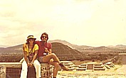 Jochen 1974 with Brunnie, a mexican girl-friend, who had studied in Berlin_she appreciated me -with her kindness- the mexican culture in and around Mexico-City_here TEOTIHUACAN_Jochen A. Hbener