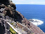 steil abschssiger Weg zur 'Playa Nogales', nordstlich von 'Puntallana' im Osten der isla bonita 'La Palma'