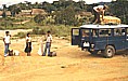 unterwegs_ mitfahrende Indios, die vom Arbeiten und Einkauf aus der Grostadt hierher, nach Hause, zurck- kehren _zwischen Pto. Ayacucho und San Fernando de Atabapo in VENEZUELA 1984_Jochen A. Hbener
