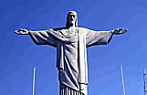 CORCOVADO-Statue (Christus als Erlser), 38 m hoch_ Entwurf: Landowski, Ausfhrung: da Costa_1931 einge- weiht_von hier aus hat man einen herrlichen Blick auf den 'Zuckerhut' in RIO de JANEIRO 1986_Jochen A. Hbener