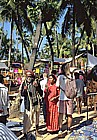 1995_INDIA_GOA_colourful Anjuna Beach Market_my motorcycle-trip around the world_Jochen A. Hbener