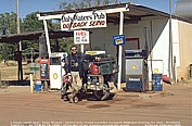 1996_AUSTRALIA_Daly Waters_Jochen ... searching for petrol_ ... fuel ... ask at the pub ... incredible, that was really funny_my motorcycle-trip around the world 1995-96_Jochen A. Hbener